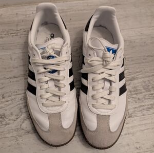 Adidas Women's Samba OG Shoes (White/Black/White)